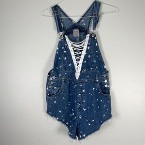 LF Furst of a Kind Star Overalls Shorts OS